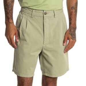 Amendi Karl Green Organic Cotton Pleated Casual Shorts Men’s Size 32 NWT